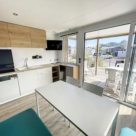 Mobil-home Grand Confort, 4 Pers, 2 Ch, Piscine Chauffee, Wifi, Animaux, Parking - Fr-1-361a-93 Feriehus Jullouville-les-Pins